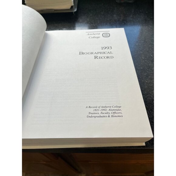 Amherst College Biographical Records 1993 Graduates & Non-Graduates 1912-1992 - Picture 3 of 4